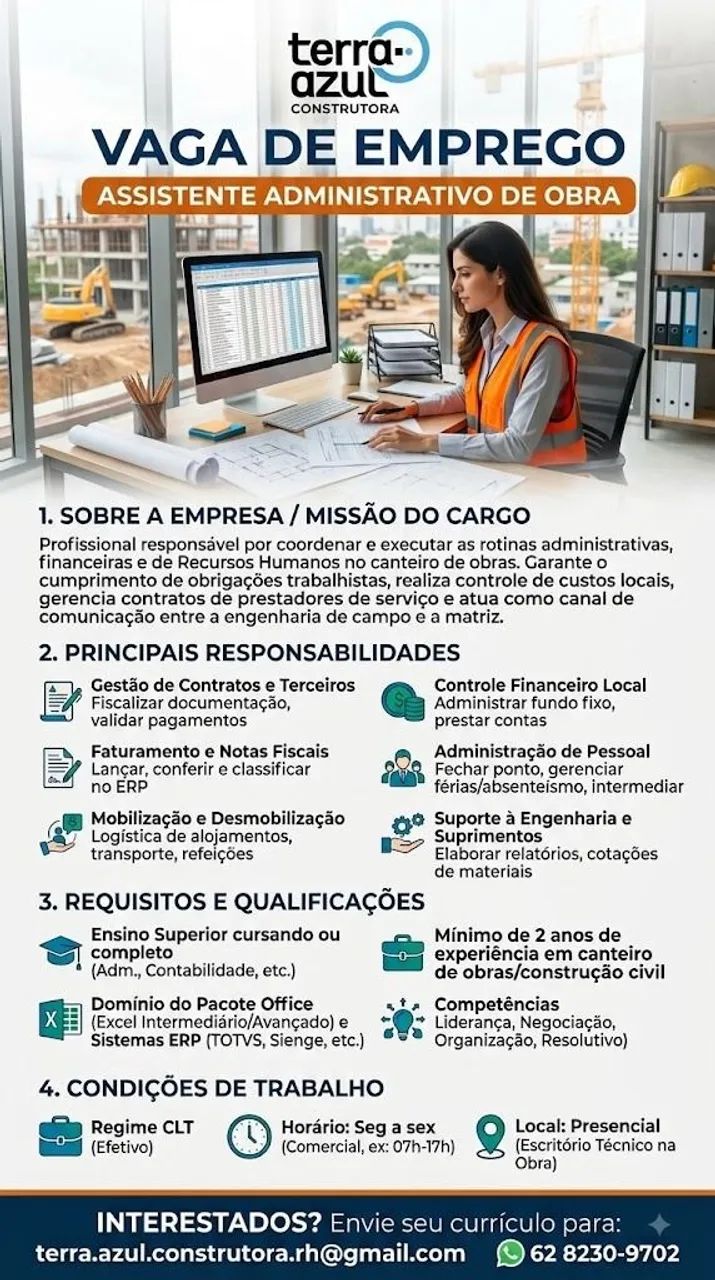 Assistente Administrativo de Obra