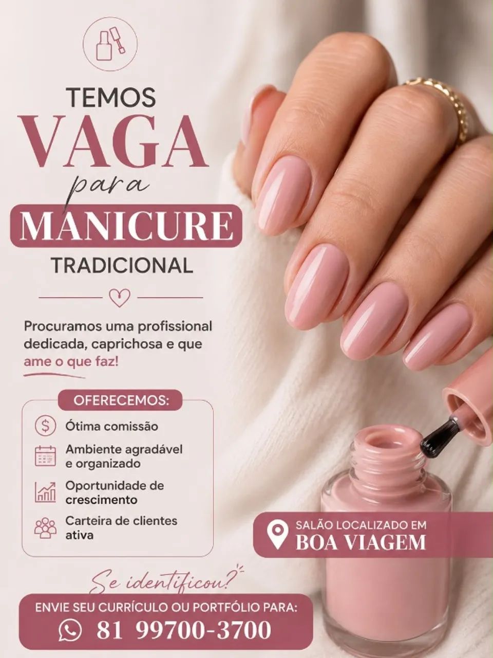 Manicure com experiência 