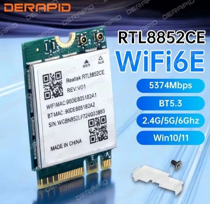 Placa Wi-fi 6e M2 5400Mbps