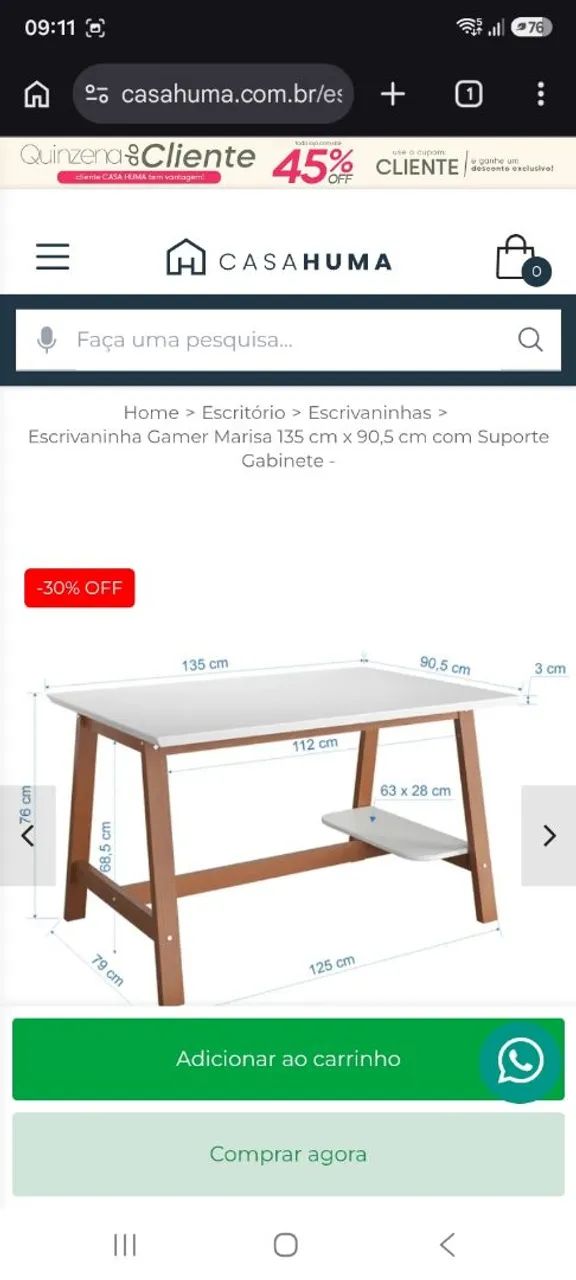 Mesa Escrivaninha Gamer  - Foto 4