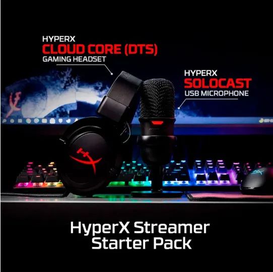 Kit Gamer starter, headset e microfone Hyperx Solo Streamer, Novo lacrado - Foto 5