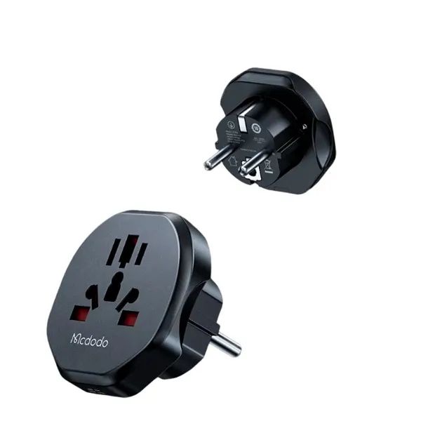 Adaptador Universal a prova de fogo - Mcdodo CP-4550 Travel Eu Plug - Preto