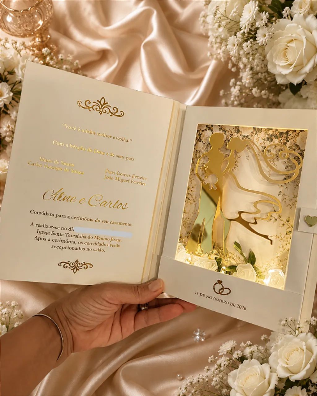 Convite de casamento de luxo - Foto 2