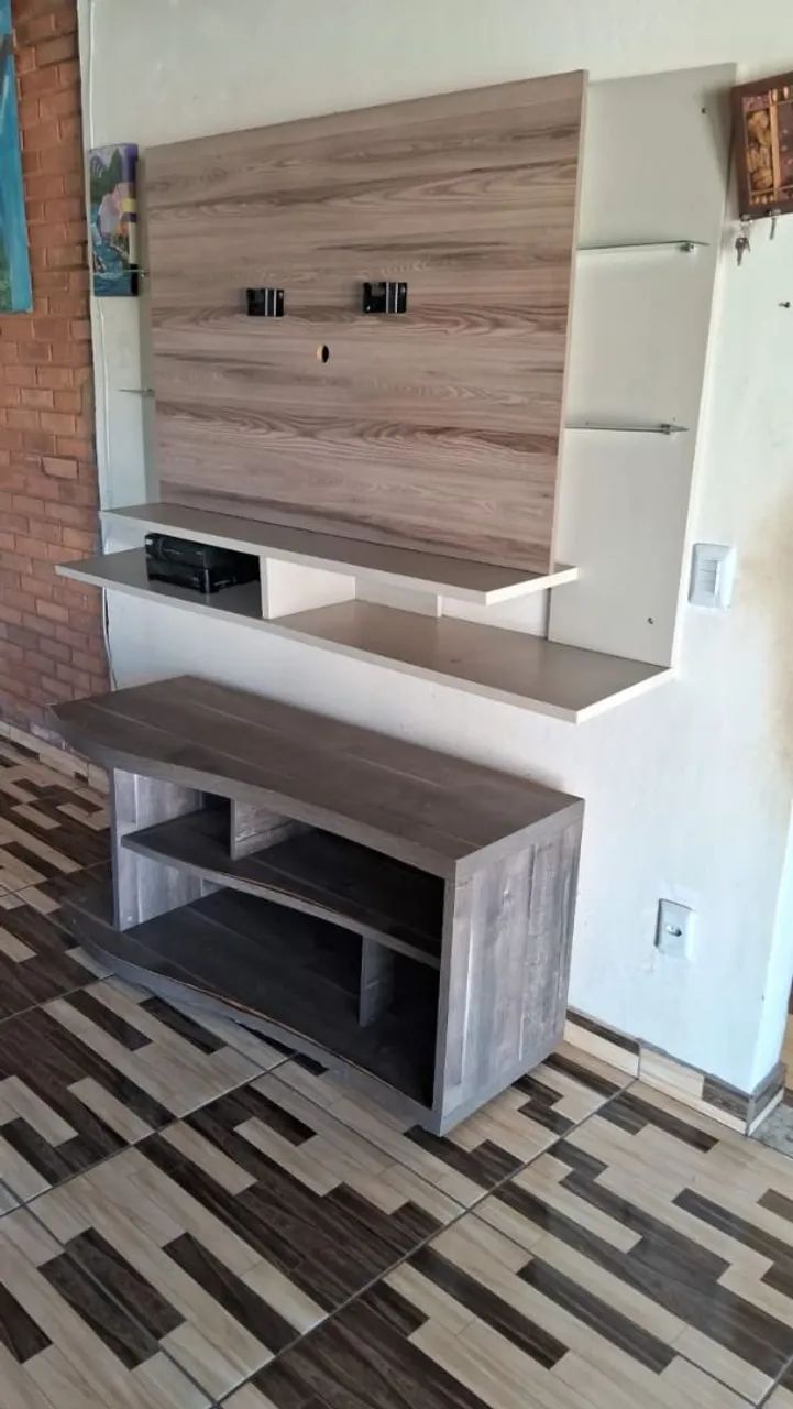 Rack com painel para TV de até 55"