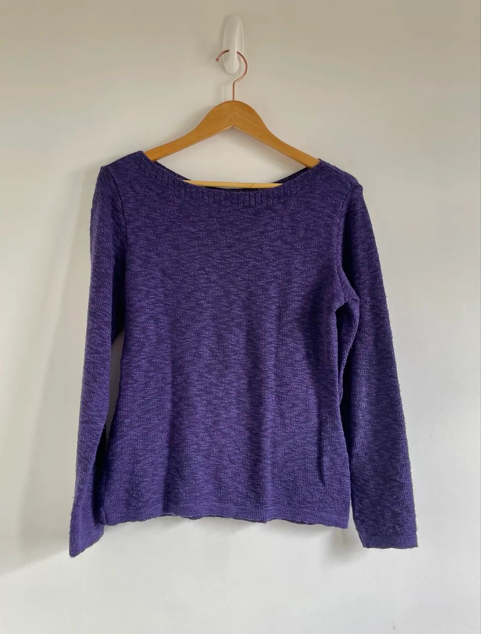 Blusa tricô tiveste P / M roxa  - Foto 4
