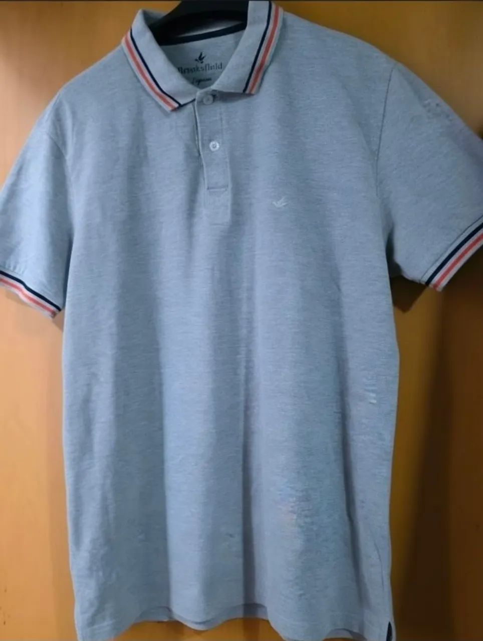 camisa polo brooksfield cinza p