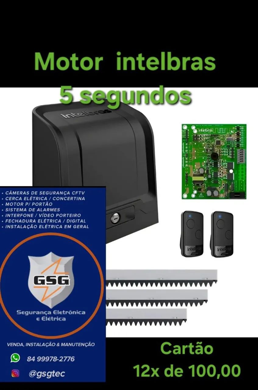 Motor de portao intelbras com nstalação 