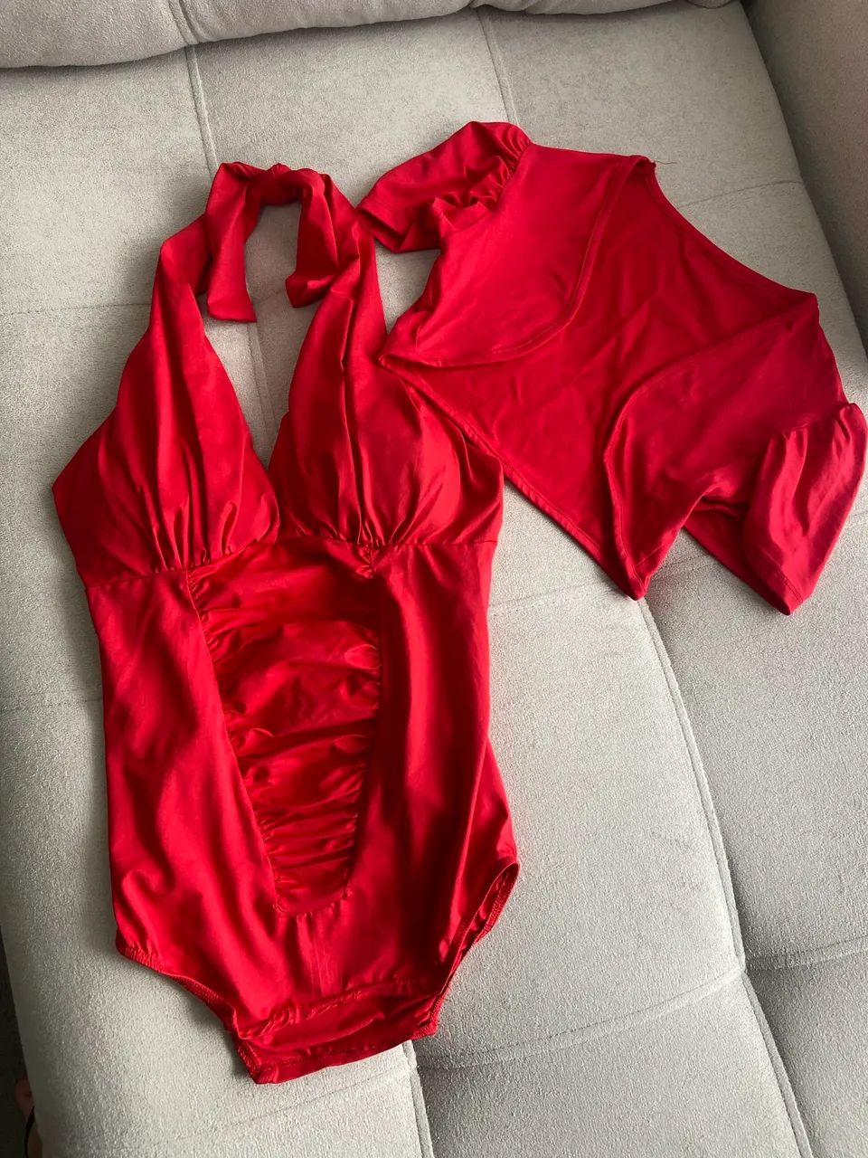 Conjunto Vermelho - Body e Blusa - Foto 5