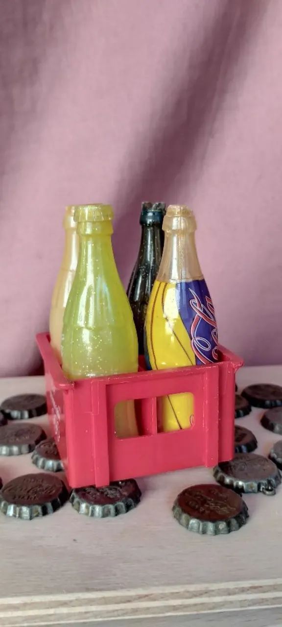 Mini garrafinhas com engradado da Coca Cola Olimpíadas 2004  - Foto 3