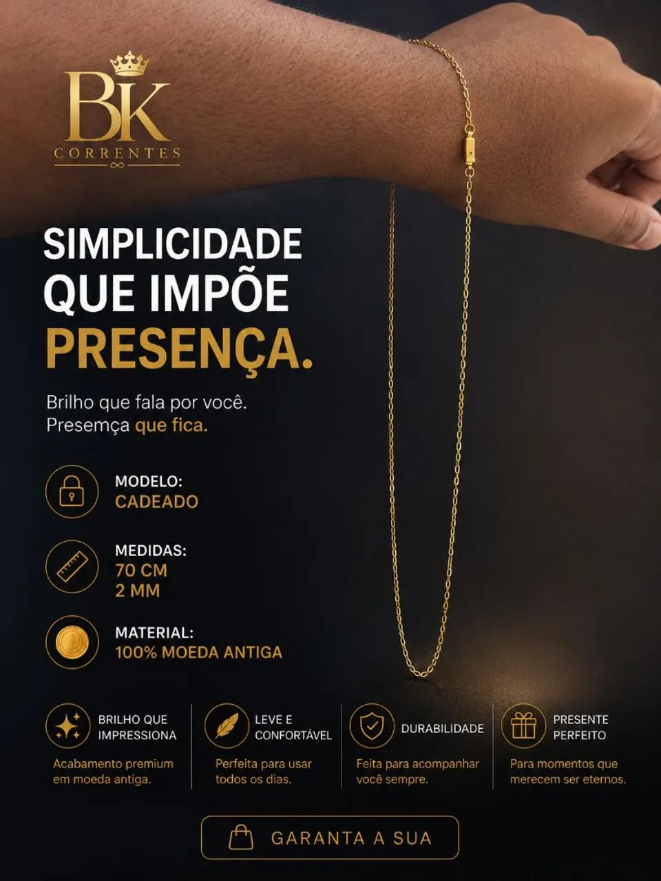 Corrente Moeda Antiga 