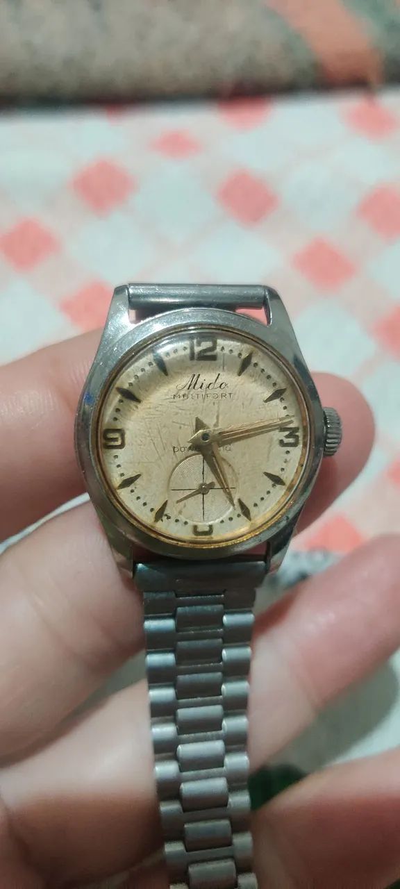 Mido vintage funcionando normalmente todo em aço inox automático original  - Foto 4