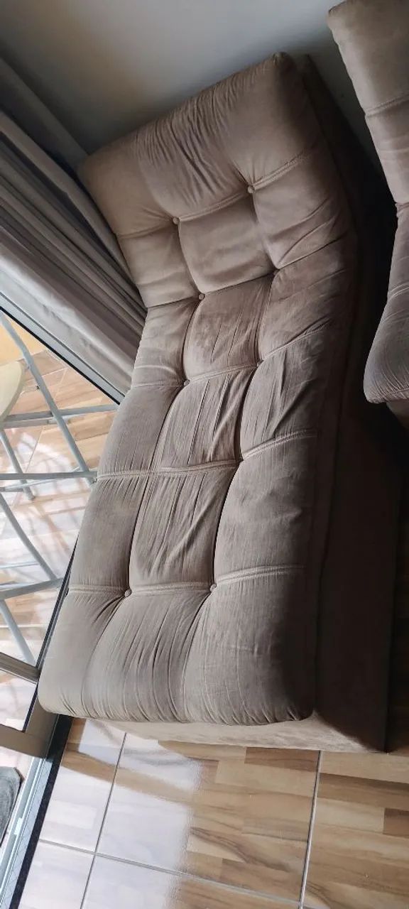 Sofá 2 lugares s/braço e 1 chaise. - Foto 2