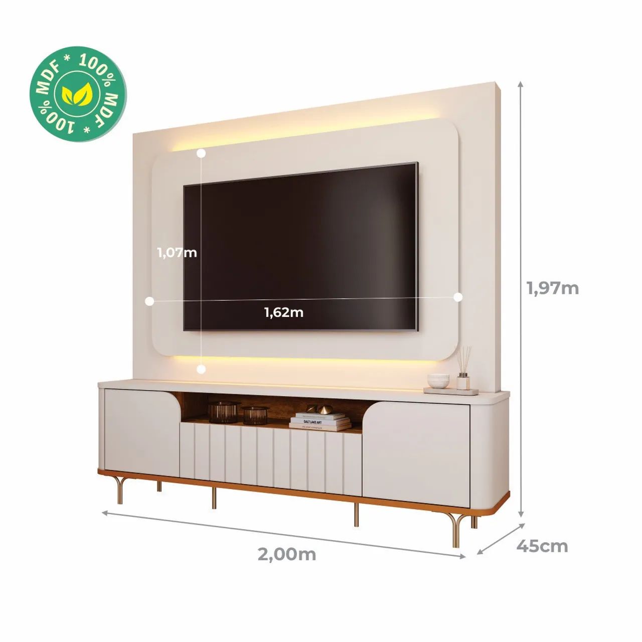 Home Diamantina Permóbili com LED - Para TVs de até 70 Polegadas - Entrega Imediata; - Foto 5