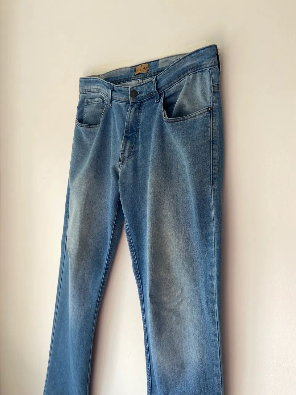 Calça Jeans Azul Claro 42 - Foto 2