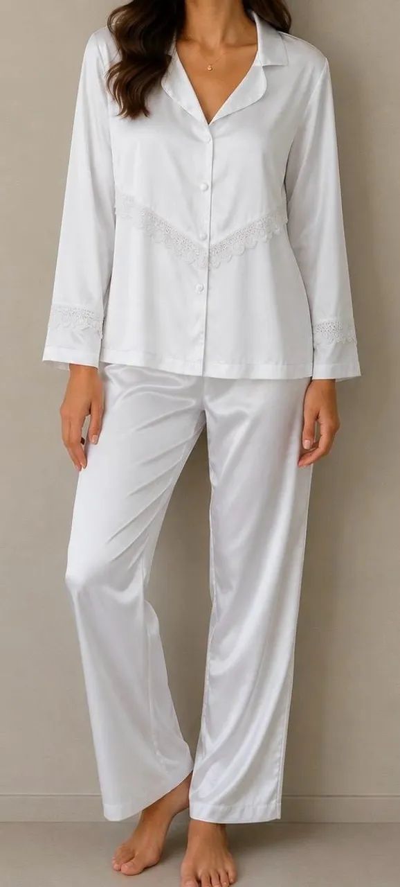 Pijama Americano com Renda