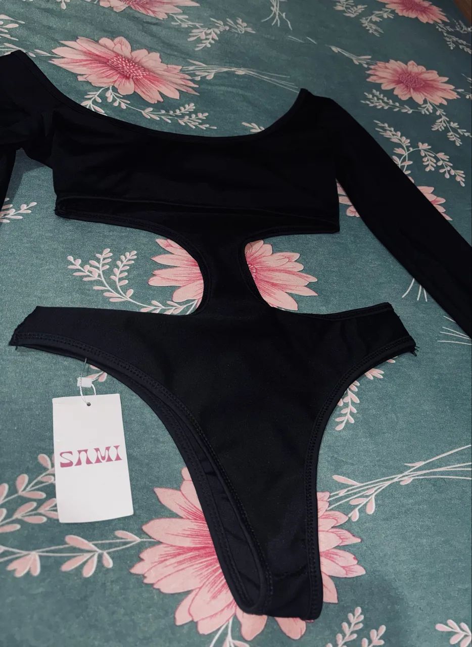 BODY MANGA LONGA C/ RECORTES