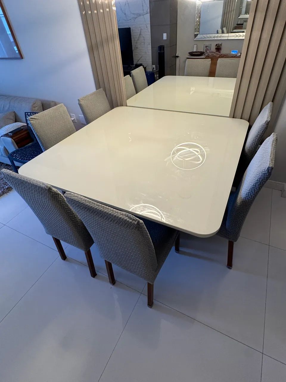 Mesa de jantar Lider Interiores + 6 cadeiras - Foto 2
