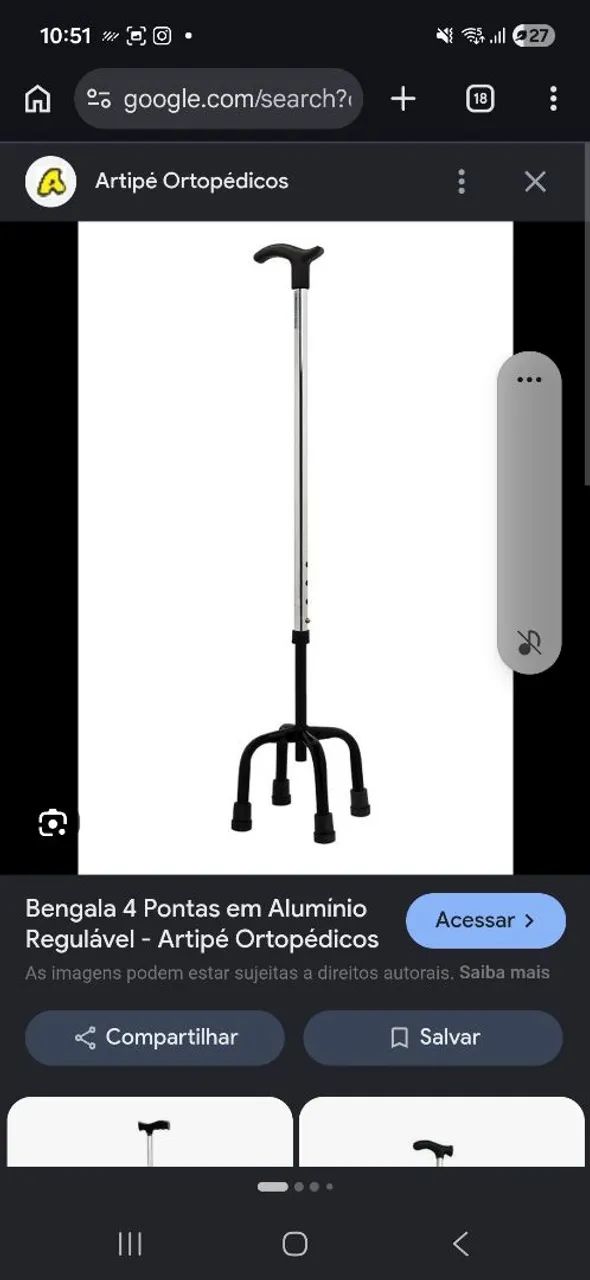 Vende se Bengala e cadeira de banho 
