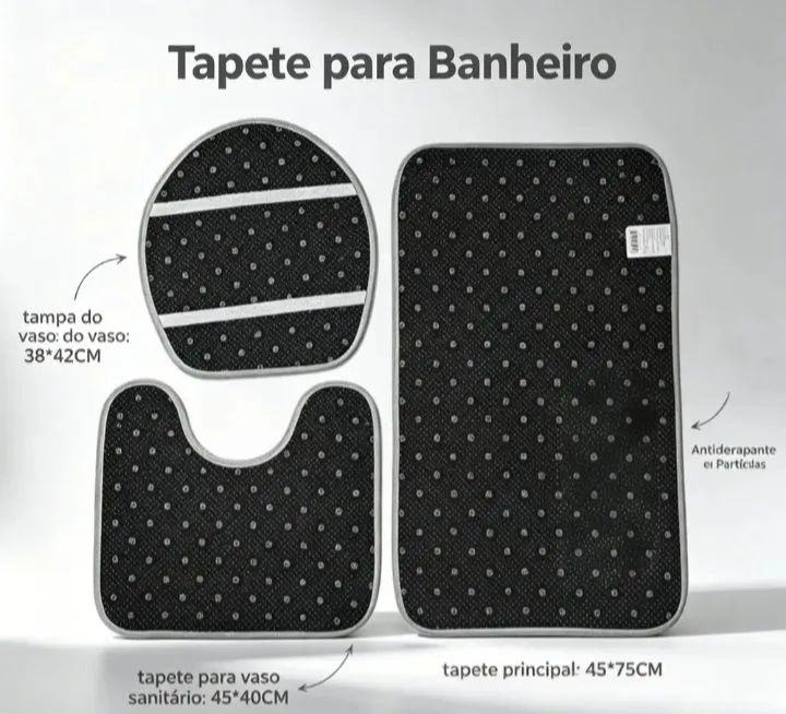 Kit Tapete 3 pçs banheiro  - Foto 5