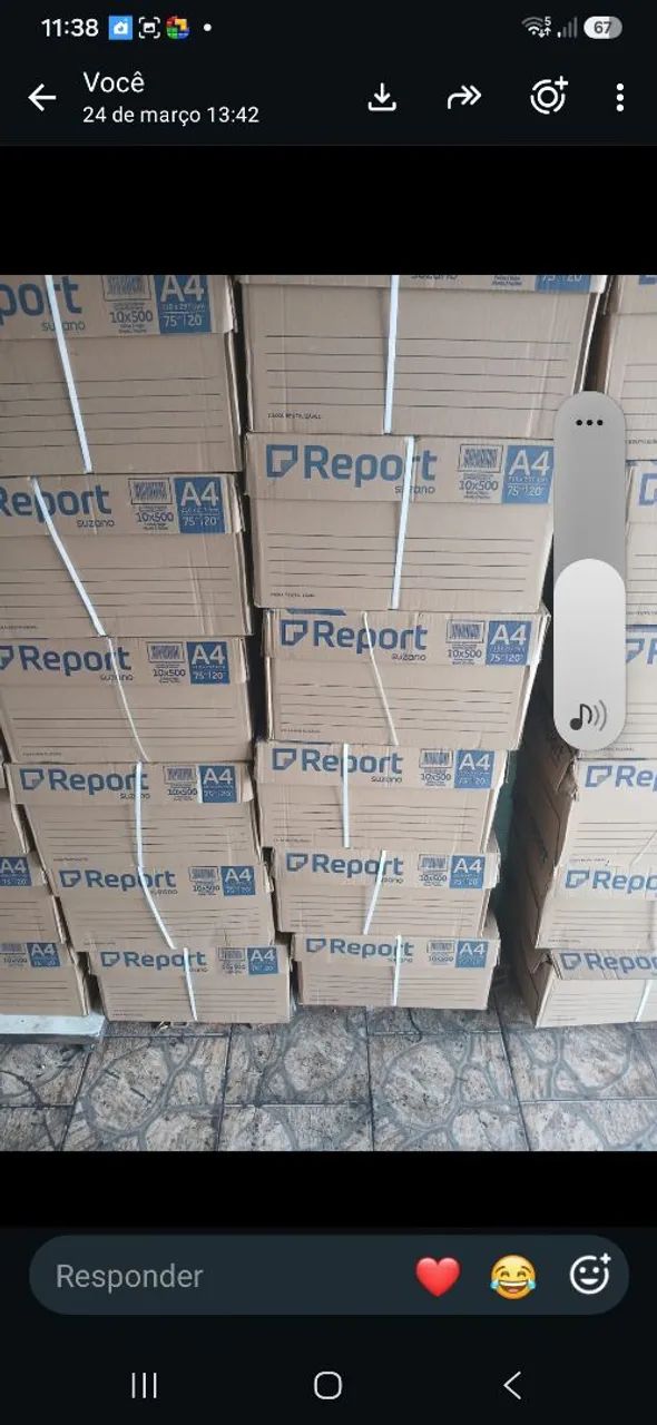 Caixa de papel sulfite report com 5000 folhas