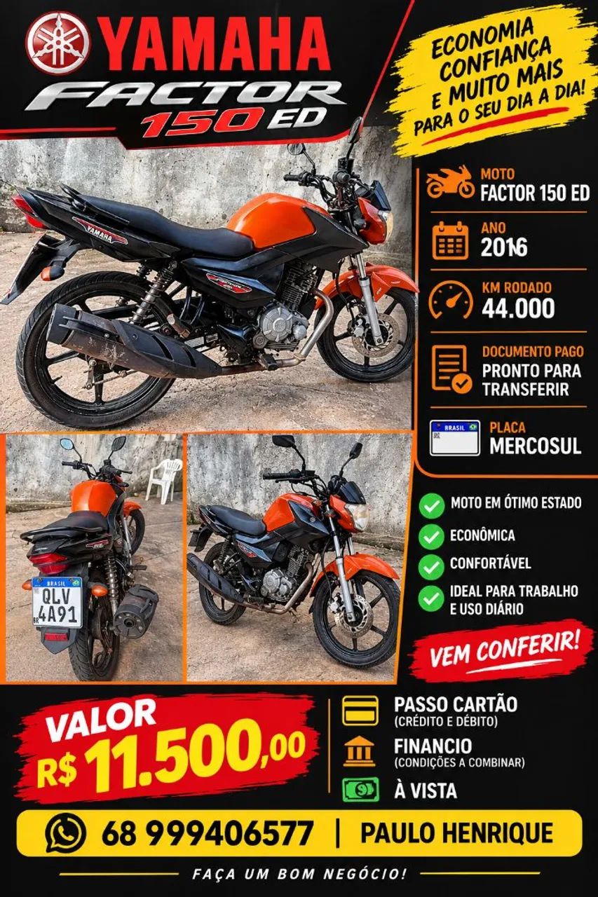 MOTO FACTOR 150C 2016