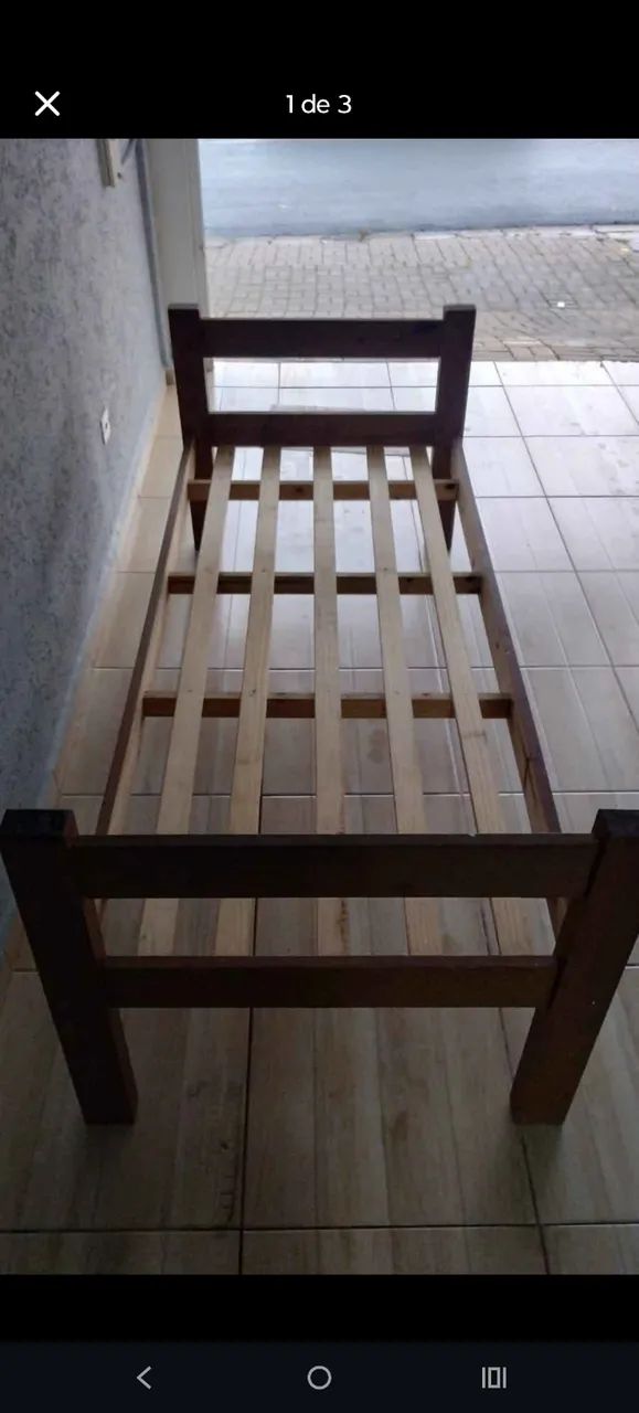 Cama de solteiro madeira  - Foto 3