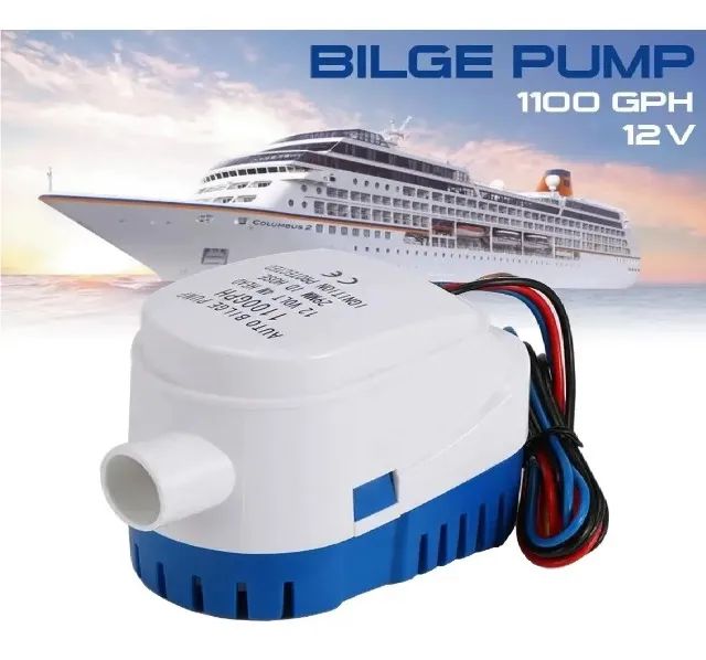 Bomba De Esgoto Automática 1100gph Boat Auto Pump Bilge  - Foto 2