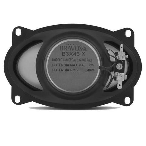 Alto Falante 4x6" Polegadas Triaxial Bravox 80w Rms B3X46X - Foto 3
