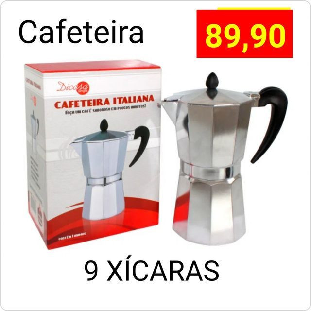 Cafeteira italiana 9 xícaras