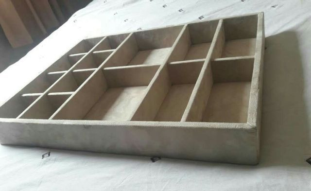 Organizador de Objetos MDF/Camurça