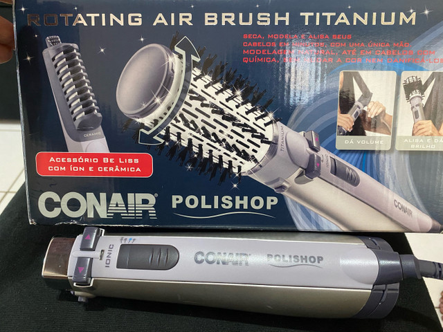 conair rotating air brush titanium