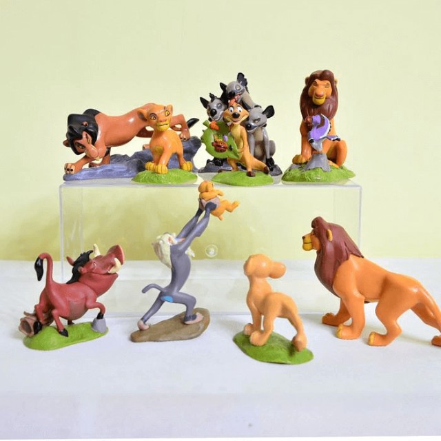 Bonecos Rei Leão Simba Timão Pumba Mufasa Scar Zazu kit c/ 9 - Foto 2