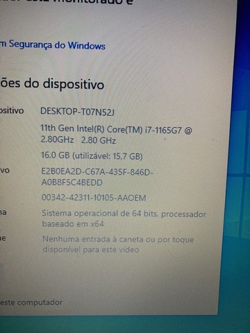 Notebook Dell i7 11geracao 1tb ssd
