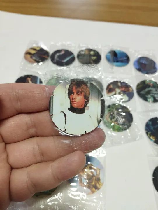 20 tazos lacrados Star Wars Trilogy, do Reino Unido