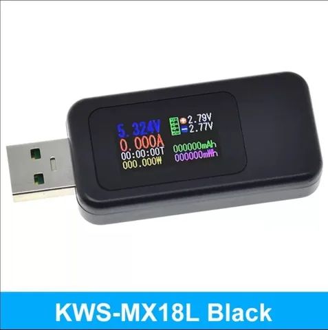 Voltímetro, Amperimetro, Watimetro Usb/Usb-C para Celulares, Tablets e Notebook's  - Foto 4