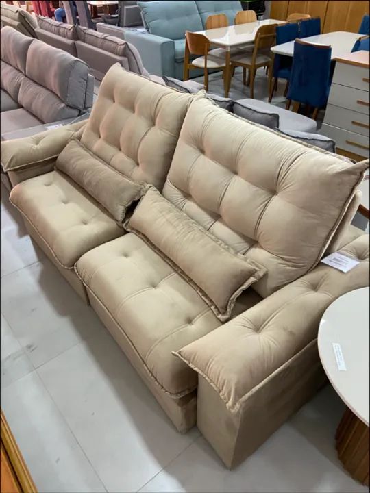 Sofá Retrátil Reclinável 2,50m - Oferta Imperdível de Mostruário