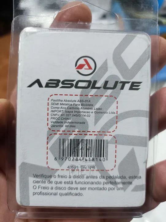Pastilha de freio Absolute e Yamada B01S SHIMANO - Foto 3