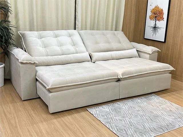 Sofá Retrátil Reclinável Linus 2,50m Molas Ensacadas D33 a65 - Foto 2