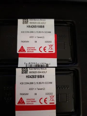 Memórias ram de notebook DDR4 4gb