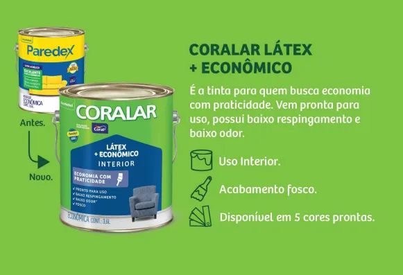Tinta Coral Coralar + Economico Late 3,6L Branco - Foto 2