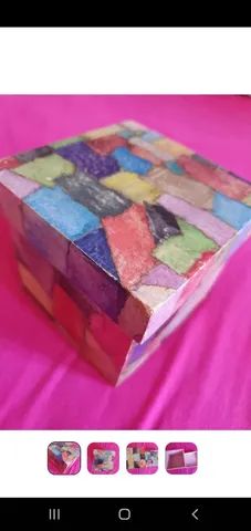 Caixa mdf colorida
