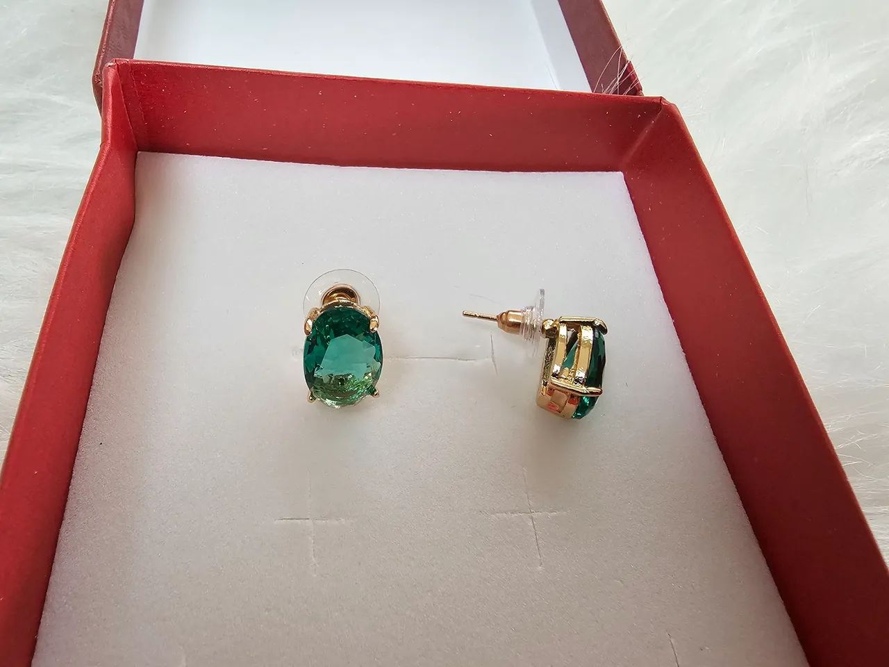 Brinco pedra verde Bijoux - Foto 3