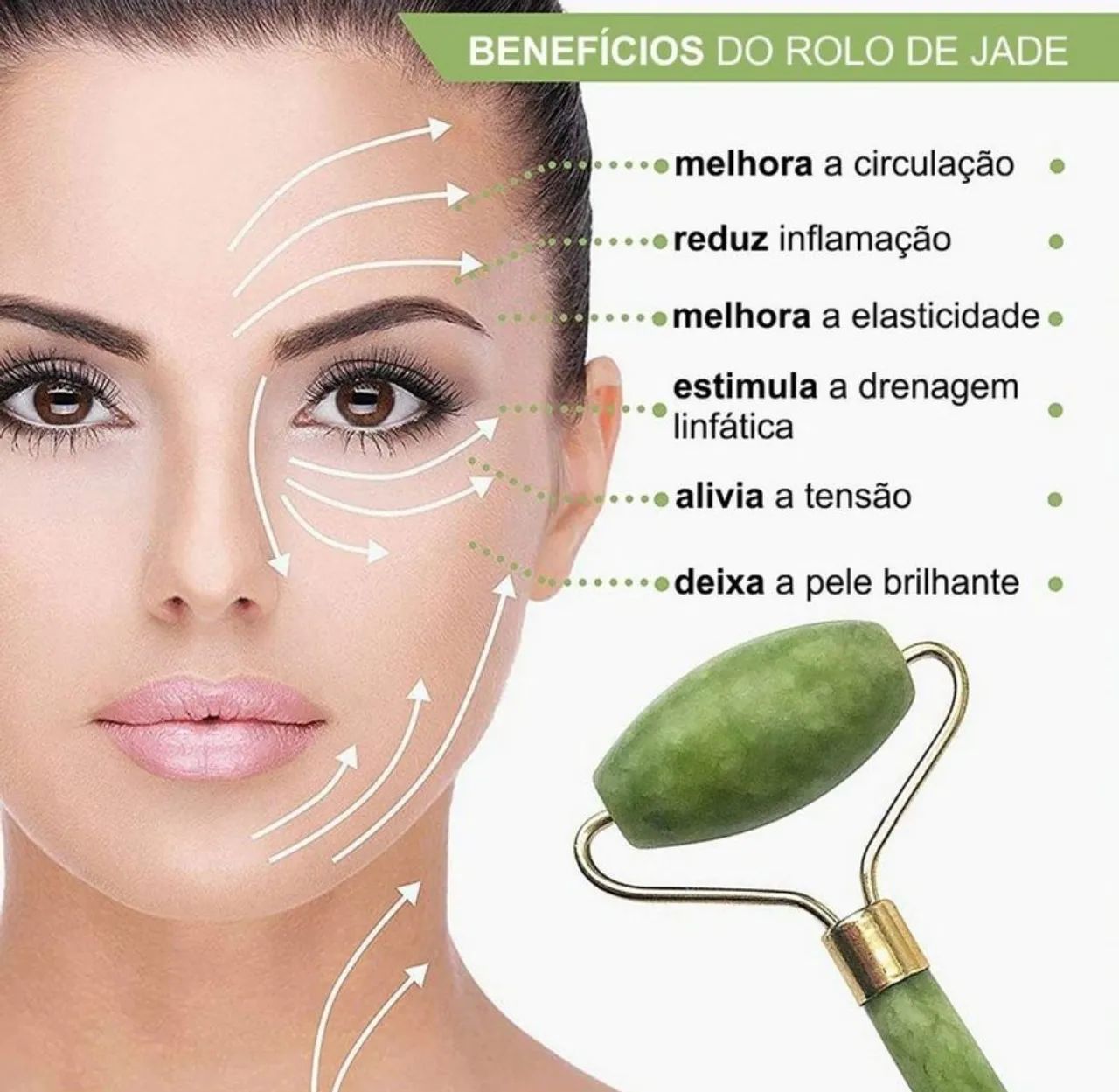 PEDRA DE JADE FACIAL MASSAGEM - Foto 2