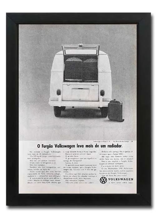 Kombi corujinha - Kit de 3 quadros decorativos com propaganda original de revista - Foto 4