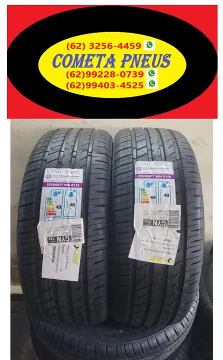 (4undisp) Kit 2 Pneus aro 17 medida 225/60r17 marca Kingboss (original)