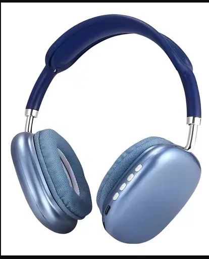  Fone de ouvido over-ear gamer sem fio Bluetooth P9 Azul - Foto 2