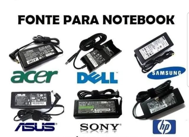 Fontes carregadores para notebook (entrega)
