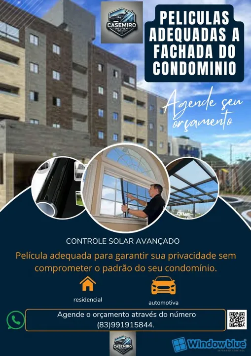Película residencial com controle solar avançado