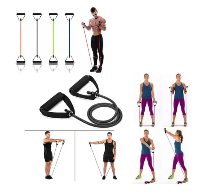 Elástico Malhar  Powertube Extensor Flexível Com Pegadores Macios - Foto 5