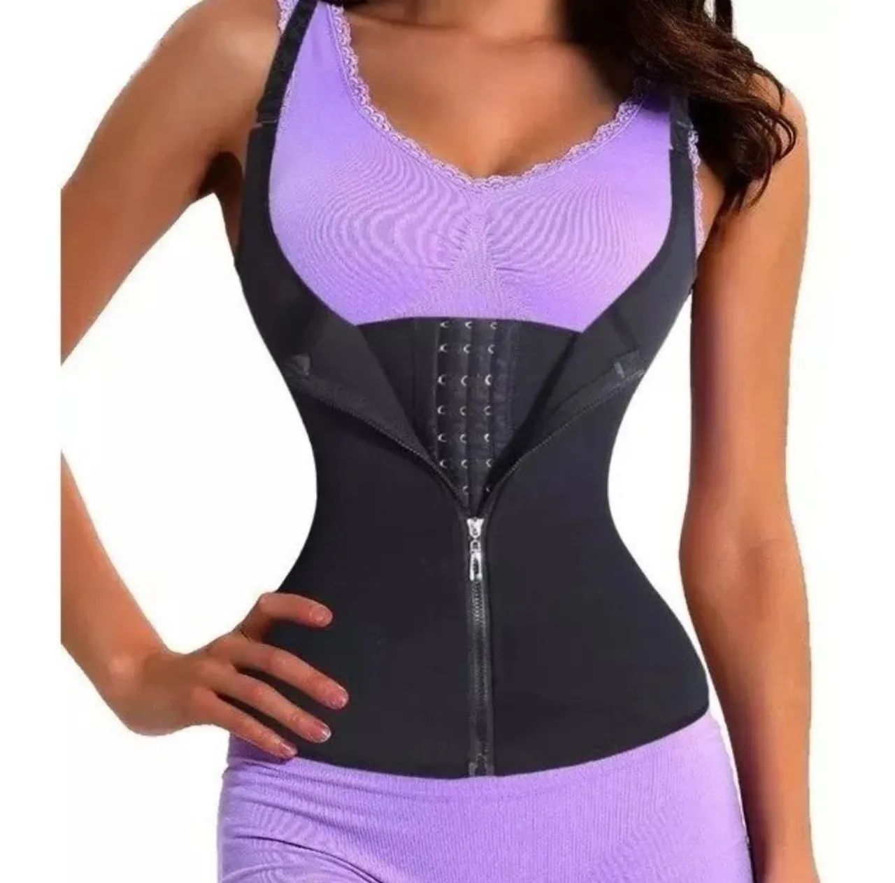 CINTA MODELADORA TÉRMICA - DUPLA COM ZIPER 3 AJUSTES - M - P / PP